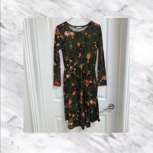 Green Floral Maxi Dress